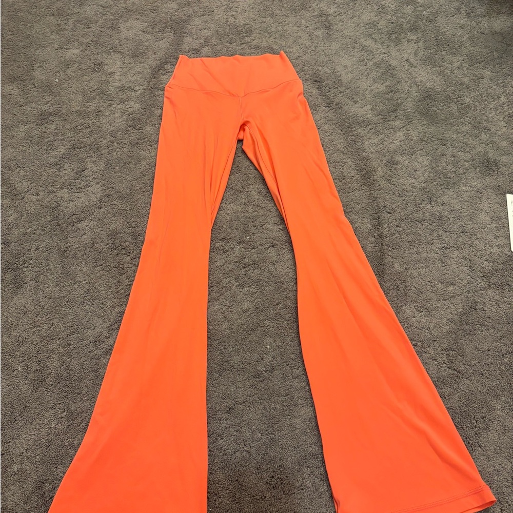 Aerie Orange Flare Pants Boot Cut Style